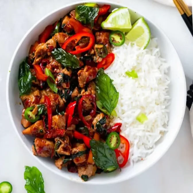 Basil Chicken served at Hop Tung