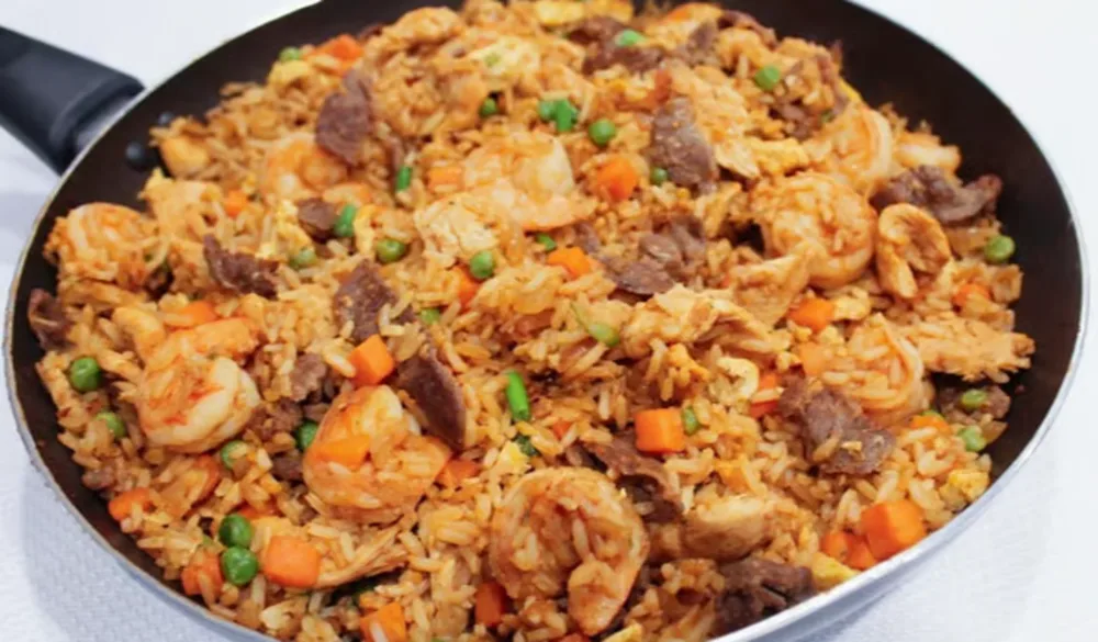 Combination Fried Rice served at Hop Tung