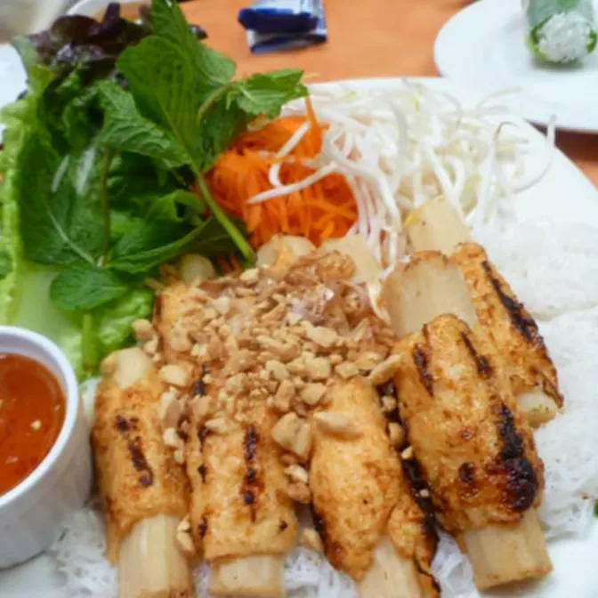Grilled Shrimp Banh Hoi at Hop Tung