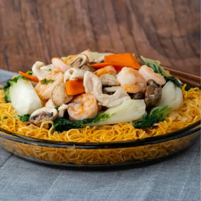 Pan Fried Noodles Combo served at Hop Tung