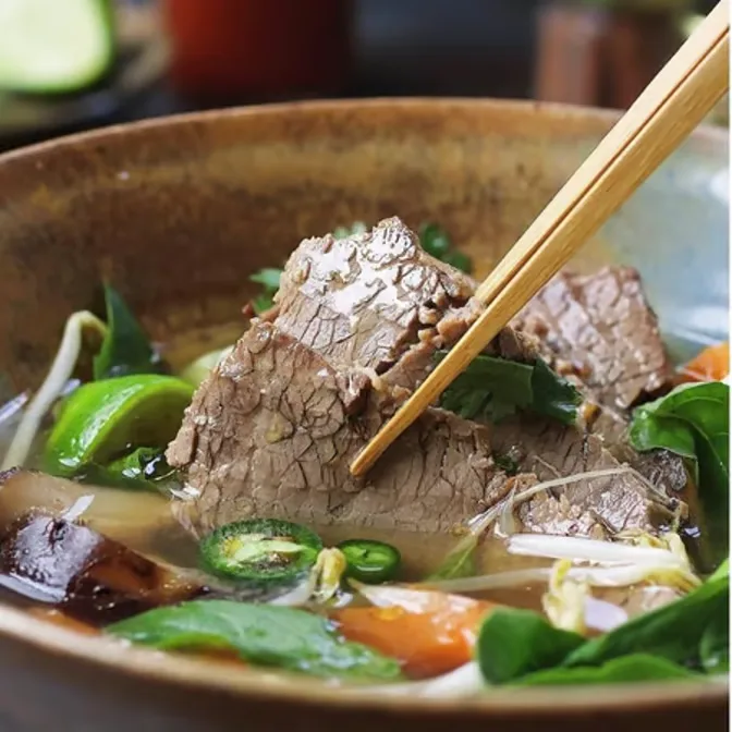 Pho Brisket served at Hop Tung