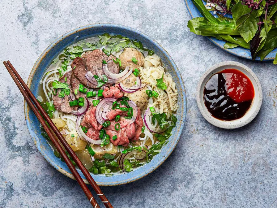 Pho Steak and Brisket served at Hop Tung