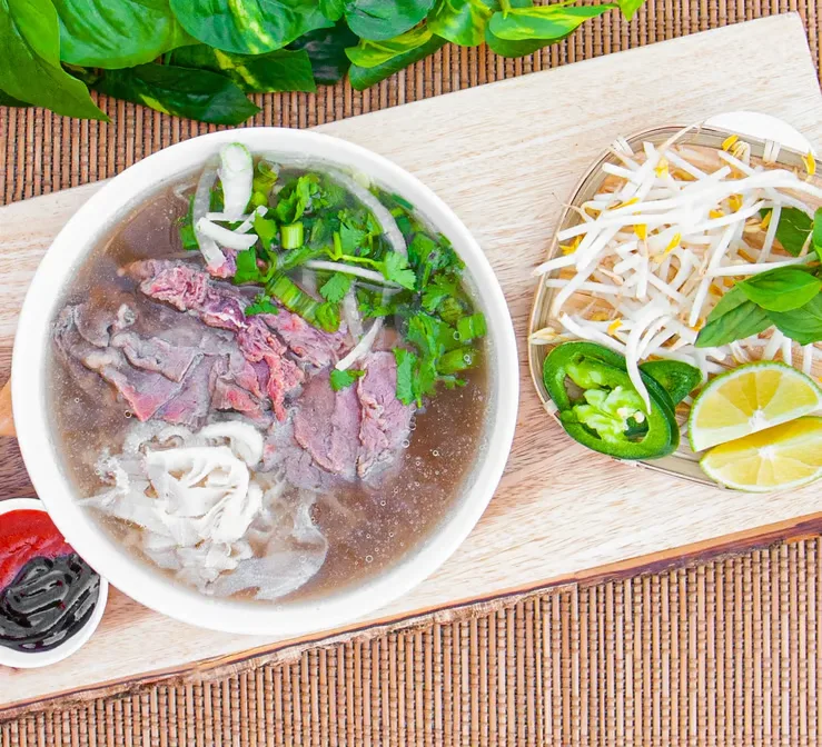 Pho Steak and Tripe served at Hop Tung