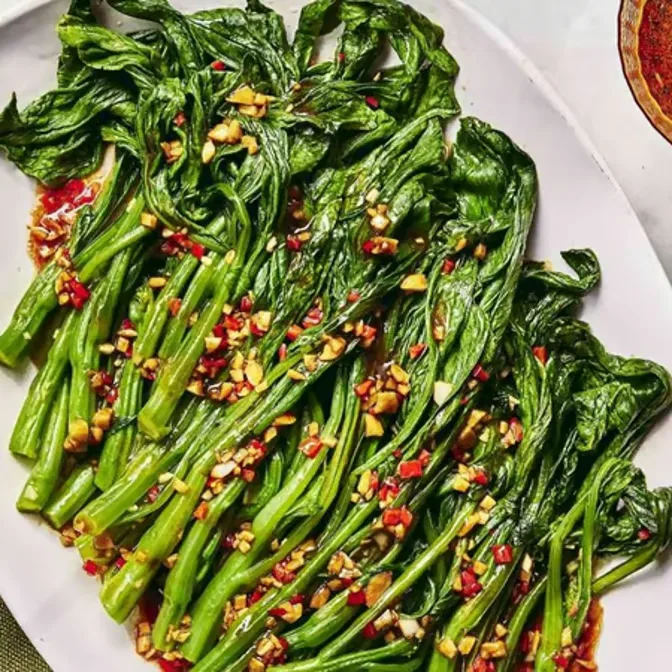 Sautéed Yao Choy served at Hop Tung