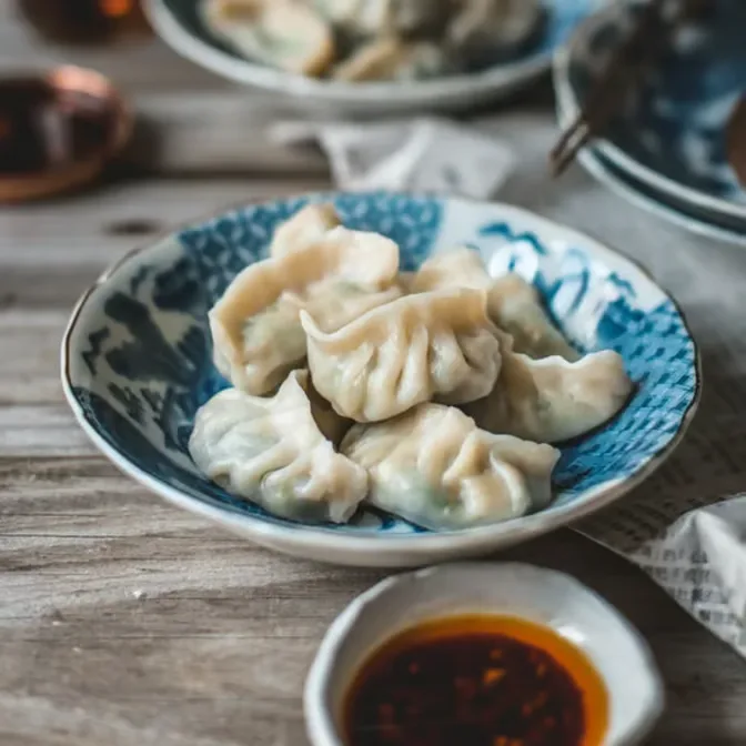 Steamed Vegetable Dumplings served at Hop Tung