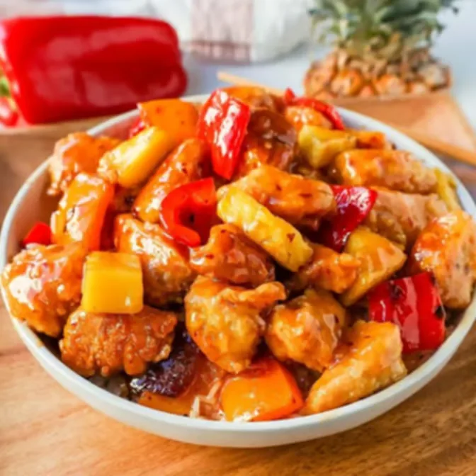 Sweet and Sour Chicken served at Hop Tung