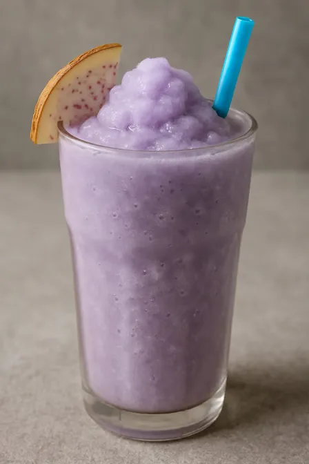 Taro slushie bubble tea at Hop Tung