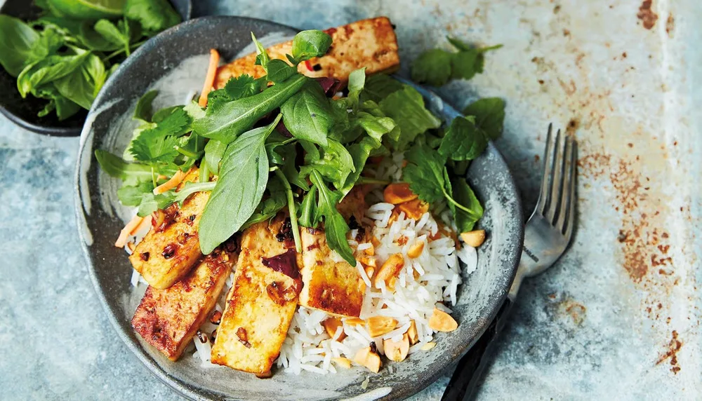 Tofu with Lemongrass Entree served at Hop Tung