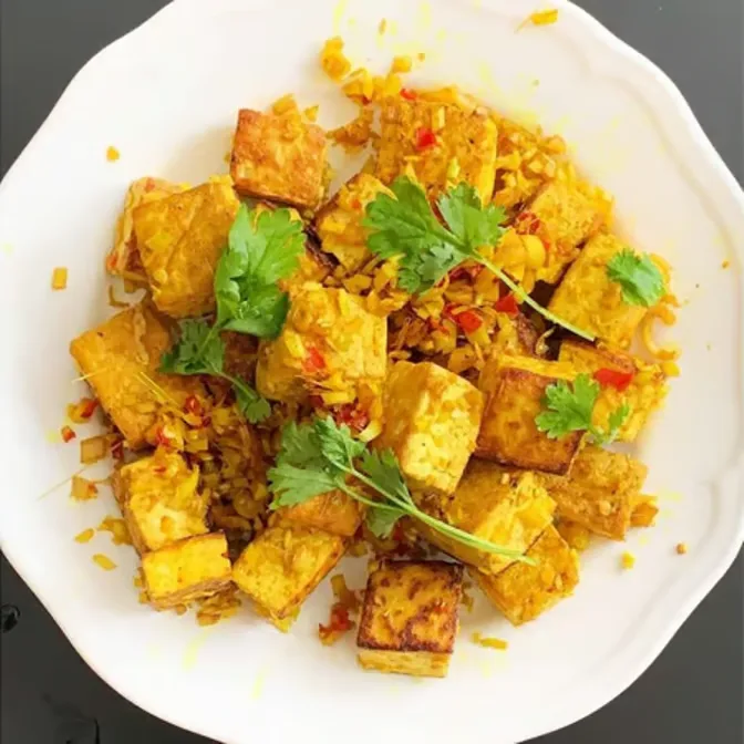 Tofu with Lemongrass served at Hop Tung